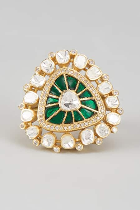 Karisa Designs CZ & Stone Embellished Ring 