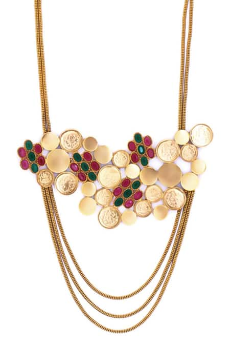 SUHANI PITTIE Kasu Coin Embellished Galaxy Cluster Necklace 