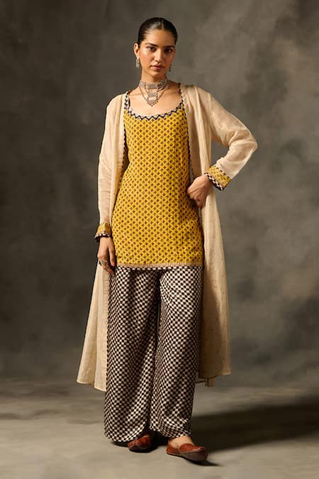 Saundh Damini Printed Kurta Set With Jacket 