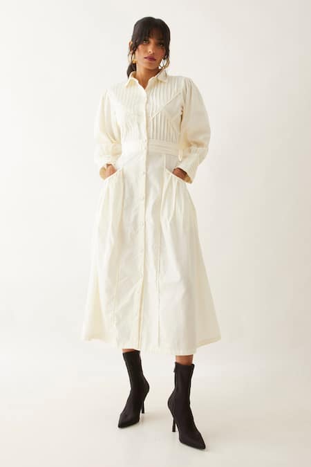 Son Of A Noble Snob Noah Pleated Bodice Midi Dress 