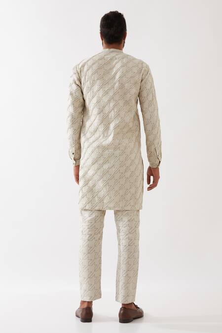 Son Of A Noble Snob Ryder Houndstooth Kurta With Trousers 
