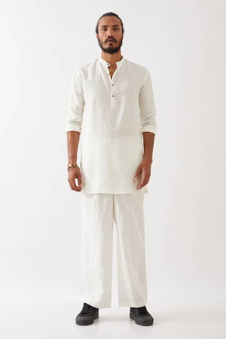 Son Of A Noble Snob Finn Straight Kurta & Trouser Set 