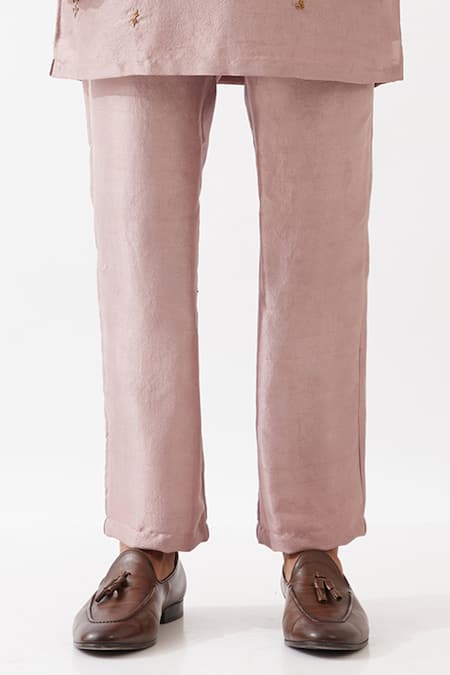 Son Of A Noble Snob Purple Silk Beads Tristan Embroidered Kurta And Trouser Set Online at Aza Fashions Son Of A Noble Snob_Purple Silk Beads Tristan Embroidered Kurta And Trouser Set _Online_at_Aza_Fashions