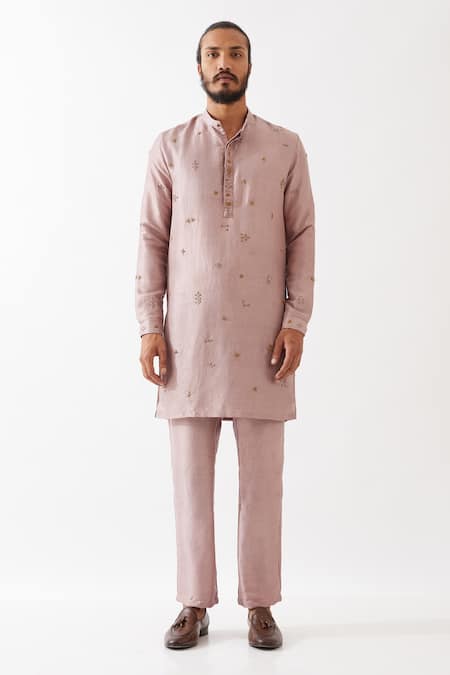 Buy Son Of A Noble Snob Purple Silk Beads Tristan Embroidered Kurta And Trouser Set Online at Aza Fashions Buy_Son Of A Noble Snob_Purple Silk Beads Tristan Embroidered Kurta And Trouser Set _Online_at_Aza_Fashions