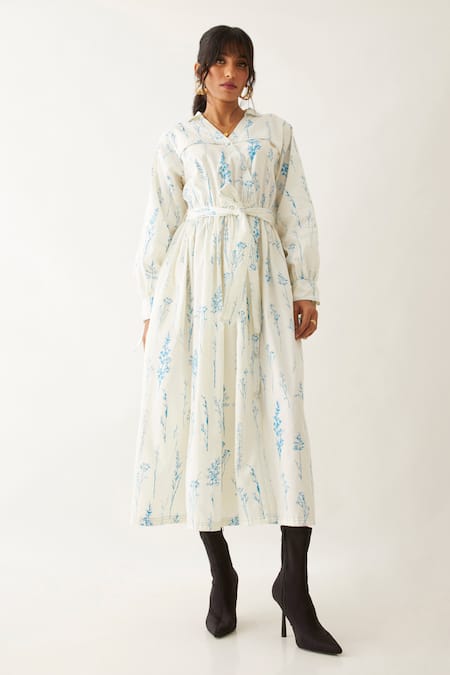 Son of A Noble Snob Anya Botanica Print Dress 