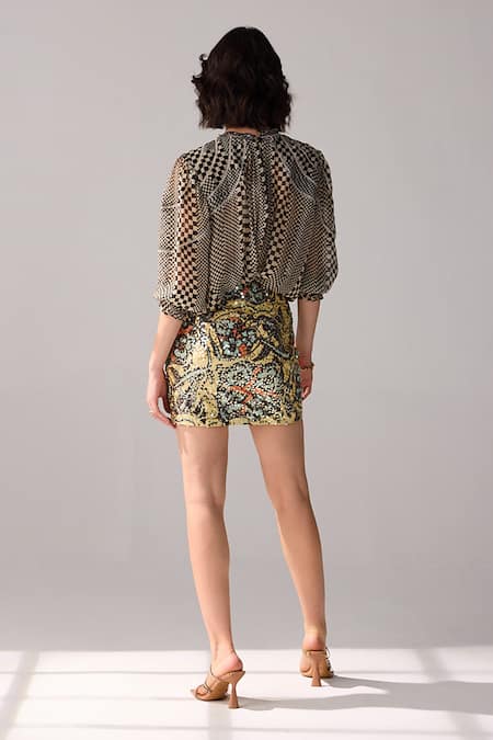 Verb By Pallavi Singhee Floral Print Mini Skirt 