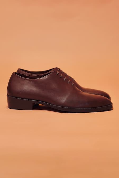 Buy Dmodot Brown Cubano Bruno Slip On Oxford Shoes Online at Aza Fashions Buy_Dmodot_Brown Cubano Bruno Slip On Oxford Shoes _Online_at_Aza_Fashions