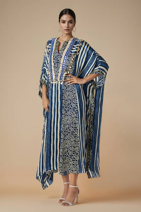 Gulabo by Abu Sandeep Bandhani Print Kaftan 