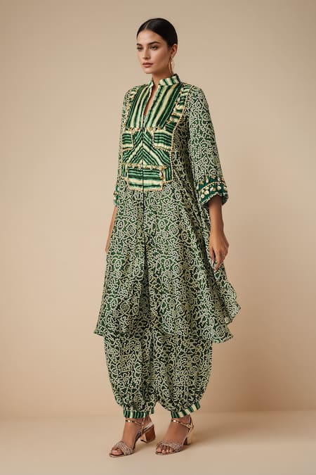 Gulabo By Abu Sandeep Printed Asymmetric Kurta 