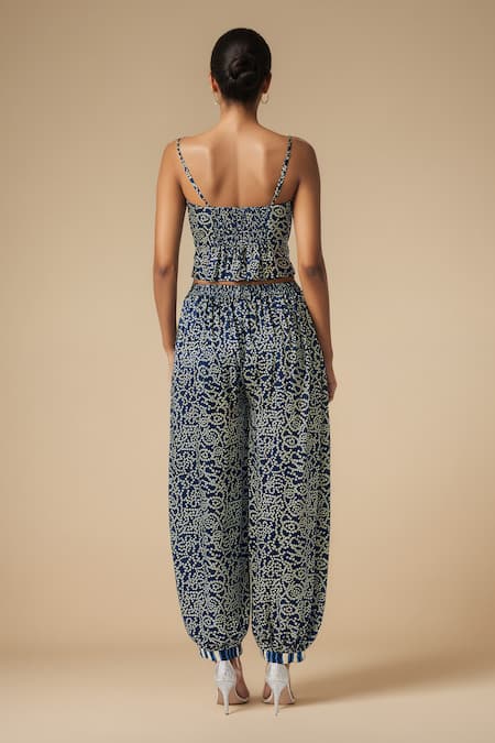 Gulabo By Abu Sandeep Bandhani Print Crop Blouse 