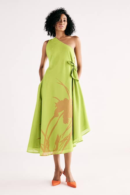 Kharakapas Limelight Printed Dress 