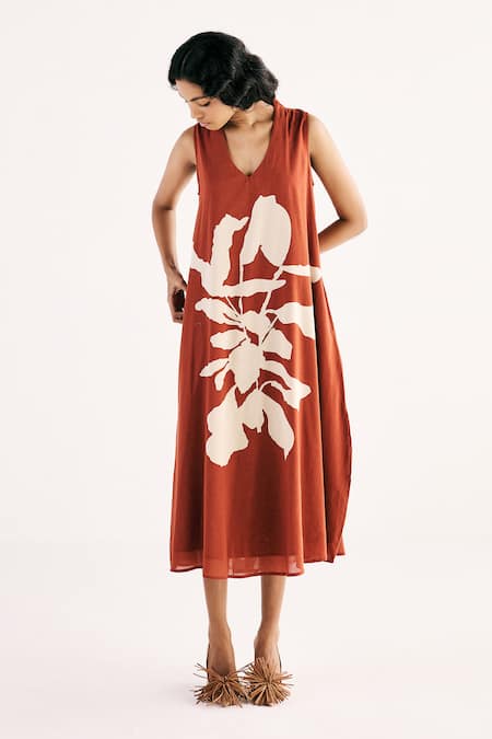 Kharakapas Redwood Garden Print Dress 