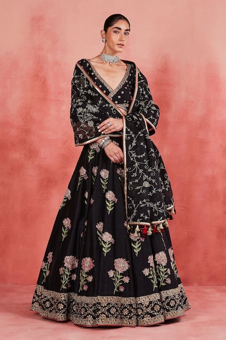 Sue Mue Mariam Floral Embroidered Lehenga Set 