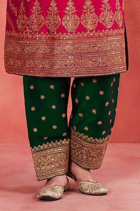 Buy_Sue Mue_Pink , , Embroidery, Latifa Dori Panelled Kurta Set 