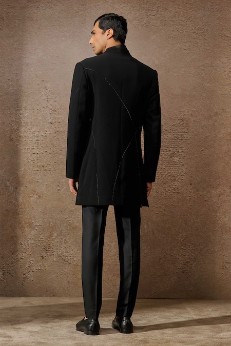 Tarun Tahiliani Asymmetric Dual Panelled Sherwani Set 