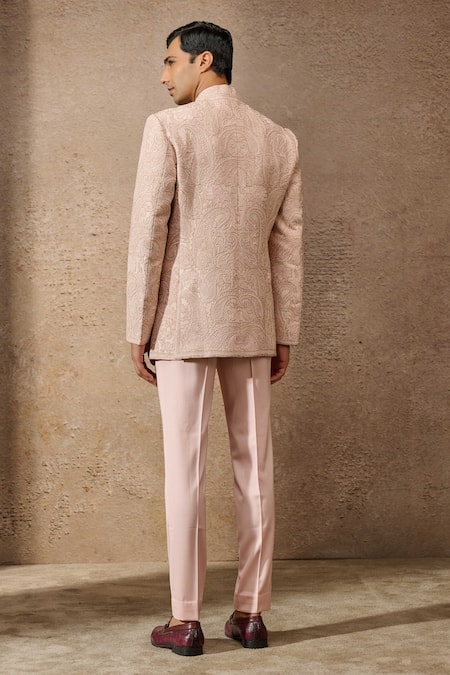 Tarun Tahiliani Dori Paisley Embroidered Bandhgala Trouser Set 