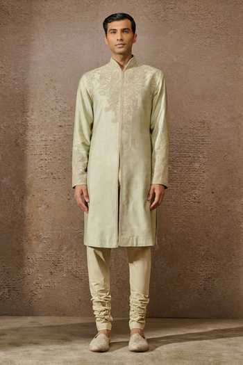 Tarun Tahiliani Paisley Dori Embroidered Kurta With Trouser