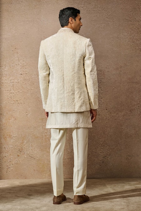 Tarun Tahiliani Floral Embroidered Bandhgala & Kurta Set 