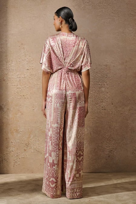 Tarun Tahiliani Signature Print Flared Jumpsuit 