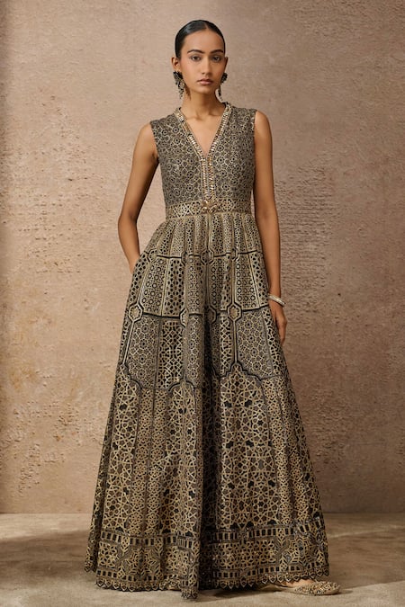 Tarun Tahiliani Sequin Architecture Motif Jumpsuit 