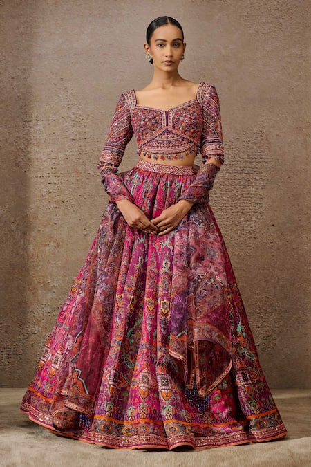 Tarun Tahiliani Geometric Mandala Print Lehenga Set 