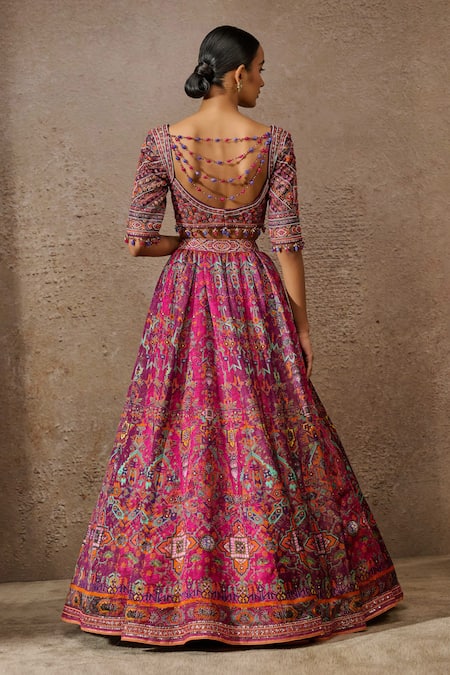 Tarun Tahiliani Geometric Mandala Print Lehenga Set 