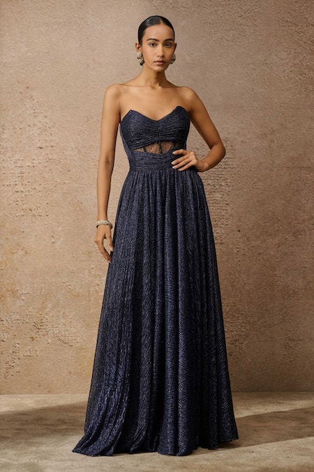 Tarun Tahiliani Crinkle Corset Gown 