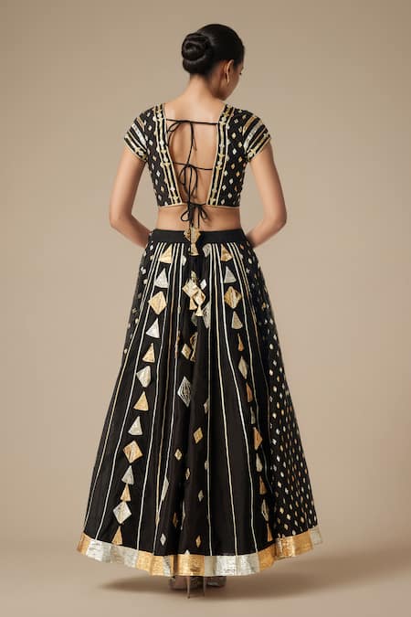 Gulabo By Abu Sandeep Geometric Gota Work Blouse 
