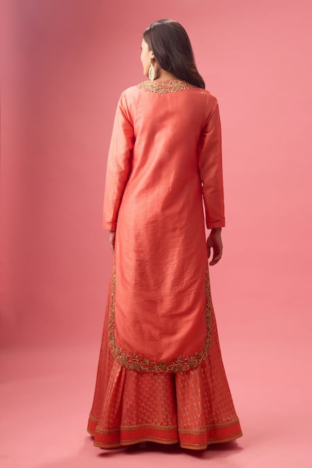 Nikasha Embroidered Kurta Lehenga Set 