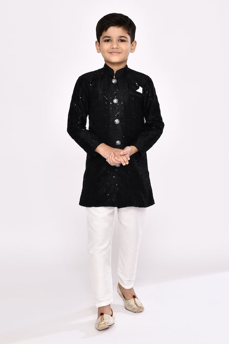 Arihant Rai Sinha Geometric Threadwork Sherwani With Pyjama 