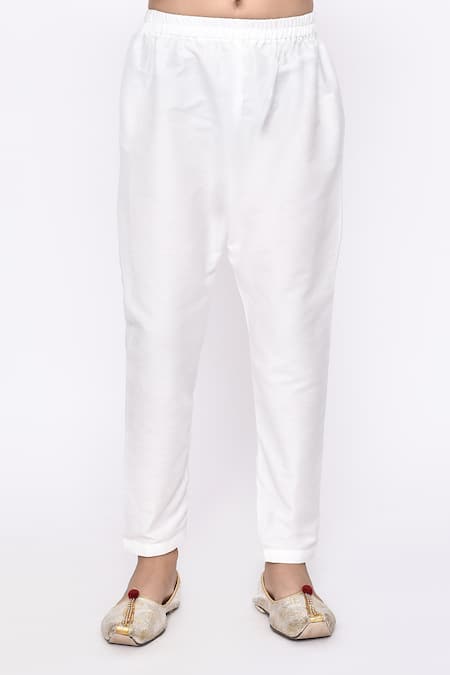 Petite Pomme_Off White Silk Sequin Threadwork Layered Sherwani With Pyjama _Online_at_Aza_Fashions