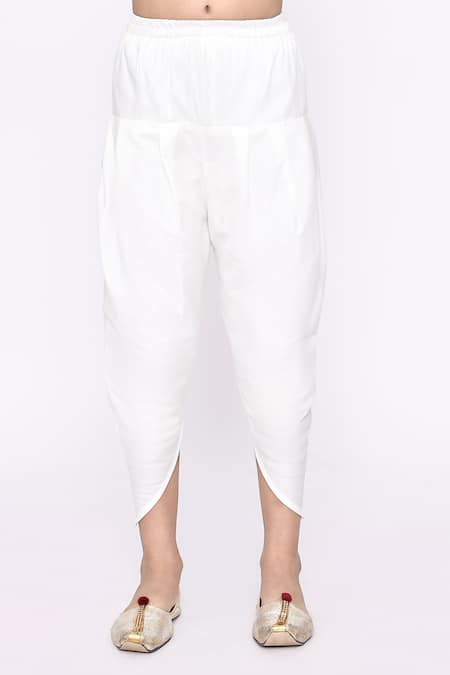 Petite Pomme_Blue Silk Sequins, Embroidery Threadwork Sherwani With Dhoti Pant _at_Aza_Fashions