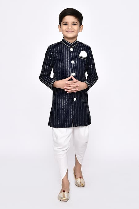 Arihant Rai Sinha Threadwork Sequin Sherwani With Dhoti Pant 