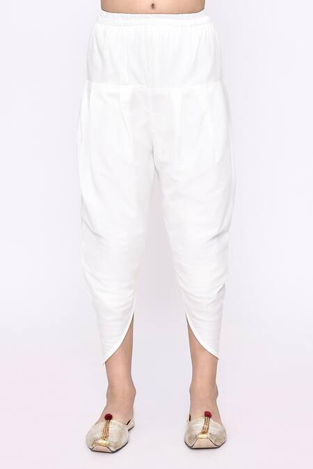 Petite Pomme_Blue Silk Sequins Threadwork Sherwani With Dhoti Pant _at_Aza_Fashions