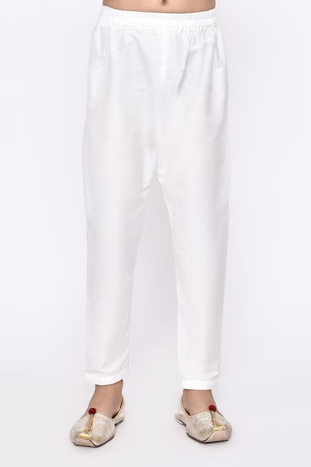 Petite Pomme_Blue Silk Embroidery Threadwork Sequin Sherwani With Pyjama _Online_at_Aza_Fashions