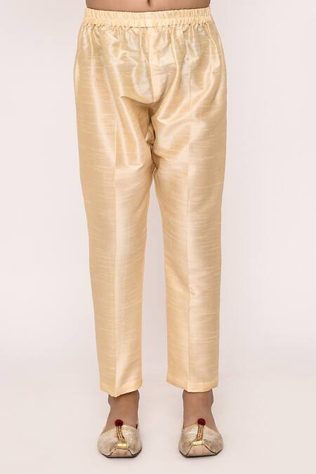 Petite Pomme_Maroon Rayon, Silk Embroidery Geometric Pattern Kurta With Pyjama _Online_at_Aza_Fashions