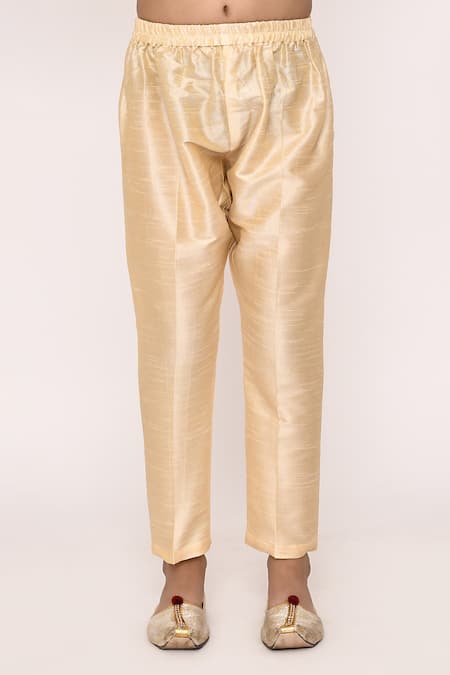 Petite Pomme_Black Silk Sequins Embroidered Sherwani And Pyjama Set _Online_at_Aza_Fashions