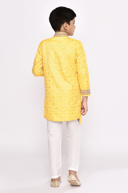 Petite Pomme Sequin Embroidered Attached Jacket Sherwani With Pyjama 