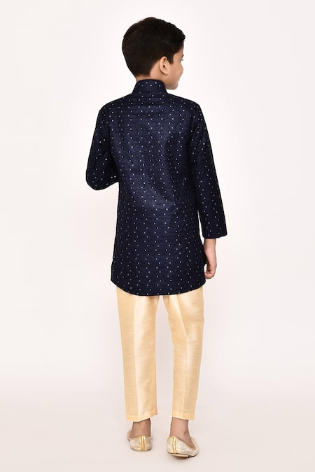 Petite Pomme Sequin Embroidered Sherwani With Pyjama 