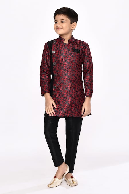 Arihant Rai Sinha Geometric Pattern Sherwani With Pyjama 