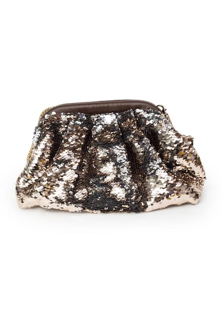 SG Collection by Sonia Gulrajani Nora Sequin Work Reversible Clutch Bag 