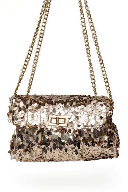 SG Collection By Sonia Gulrajani Trish Glimmery Sequin Embellished Sling Bag 