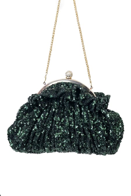 SG Collection by Sonia Gulrajani Starlit Sequin Embellished Pouchette Clutch Bag 