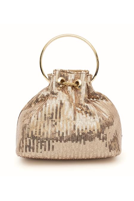 SG Collection By Sonia Gulrajani Tara Sequin Embellished Bucket Bag 