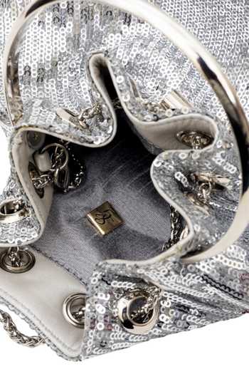 Buy SG Collection By Sonia Gulrajani Silver Sequins Tara Adorned Bucket Bag Online at Aza Fashions Buy_SG Collection By Sonia Gulrajani_Silver Sequins Tara Adorned Bucket Bag _Online_at_Aza_Fashions
