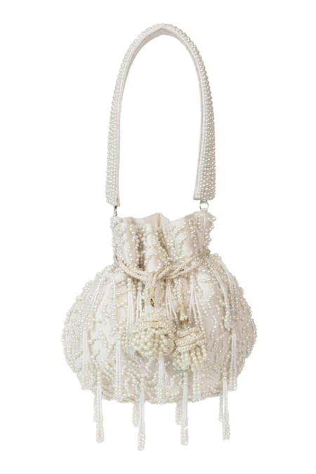 SG Collection by Sonia Gulrajani Inaya Pearl Embellished Potli Bag 