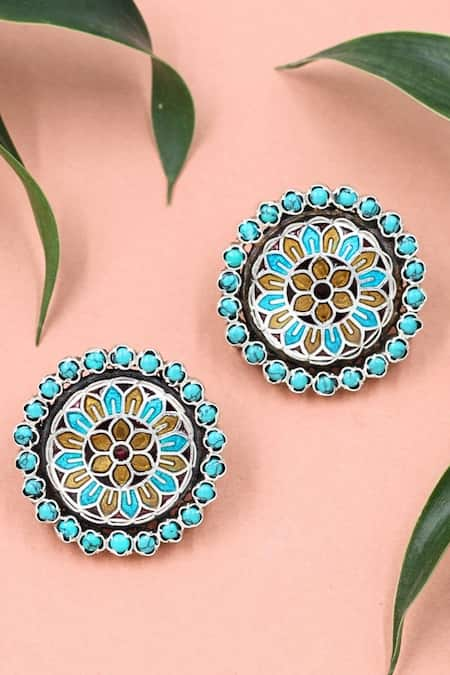 Sangeeta Boochra Charm Floral Embellished Earrings 