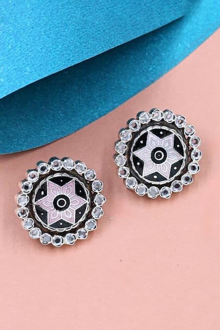 Sangeeta Boochra Artisan Floret Carved Studs 