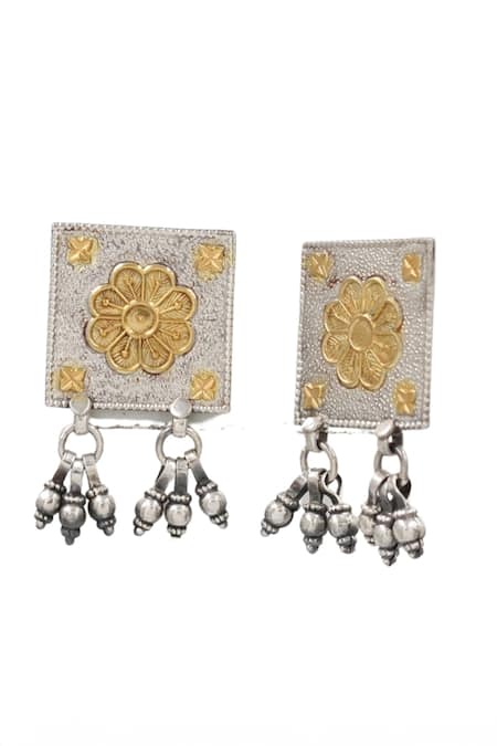 Sangeeta Boochra_Green Beads Emerald Splendour Tear Drop Carved Choker Set _at_Aza_Fashions