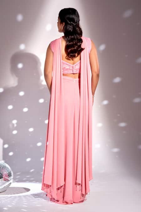 Rimple Agrawal Solid Knotted Skirt Blouse Set For Kids